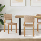 Dining Chair 2 pcs Natural 46 x 55 x 84 cm Kubu Rattan