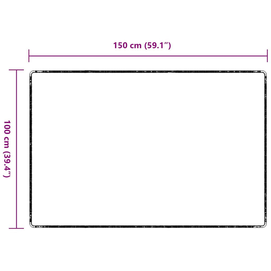 Tapijt Loper Antraciet 100 x 150 cm 100% Polypropyleen