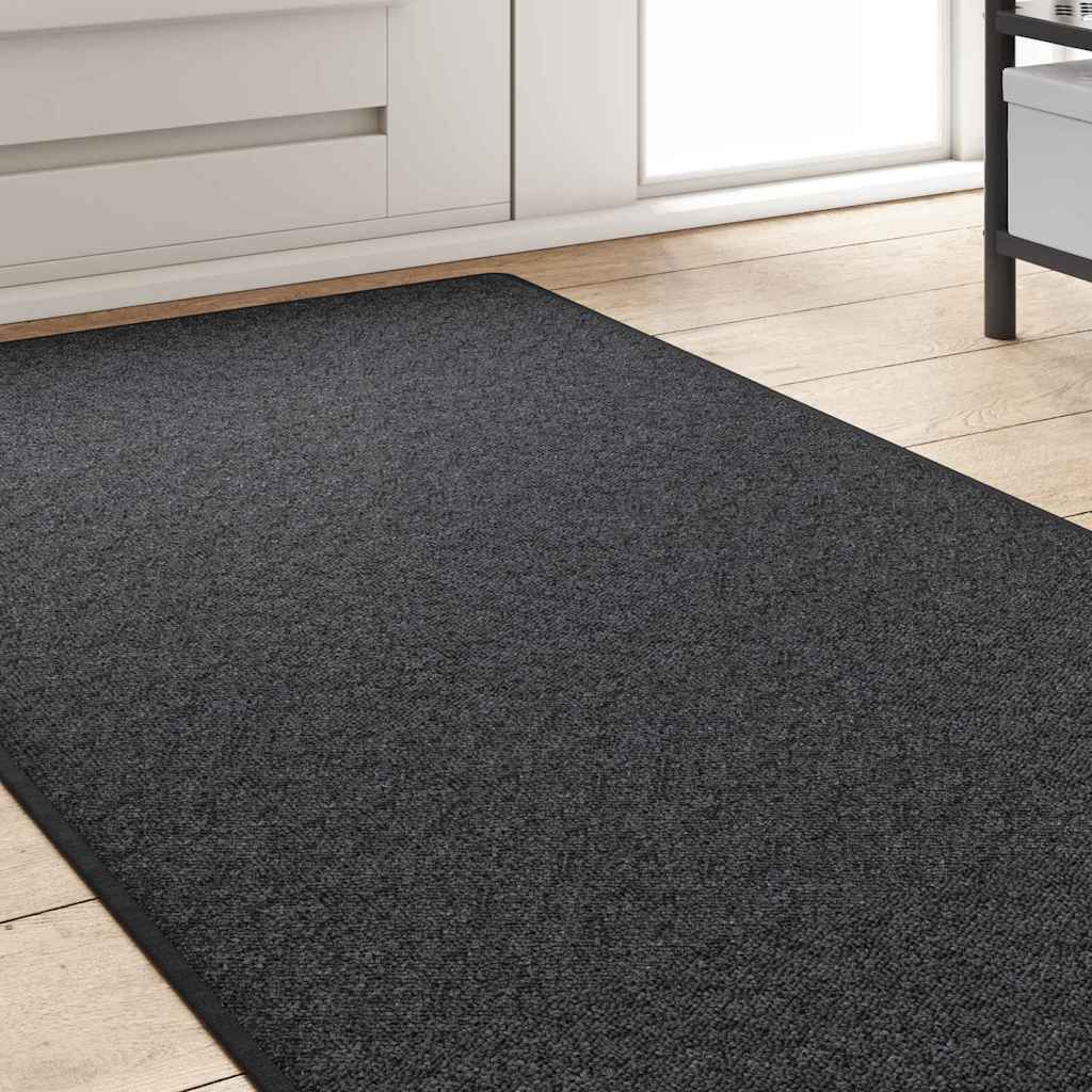 Tapijt Loper Donkergrijs 80 x 500 cm 100% Polypropyleen
