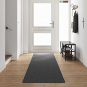 Tapijtloper 80x500 cm donkergrijs polypropyleen