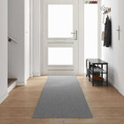 Tapijt loper lichtgrijs 80x500 cm polypropyleen