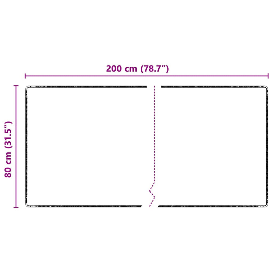 Tapijt Loper Grijs 80 x 200 cm 100% Polypropylene Tuft