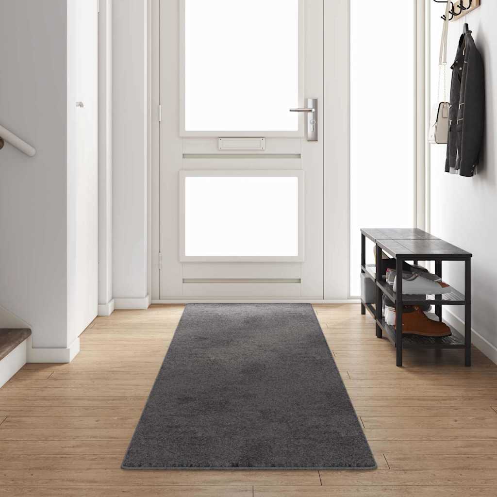 Tapijt Loper Grijs 80 x 400 cm 100% Polypropylene Tuft