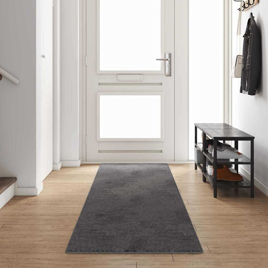 Tapijt Loper Grijs 80 x 400 cm 100% Polypropylene Tuft