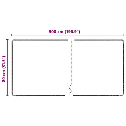 Tapijt Loper Grijs 80 x 500 cm 100% Polypropylene Tuft