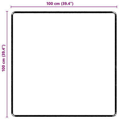 Tapijt Loper Grijs 100 x 100 cm 100% Polypropylene Tuft