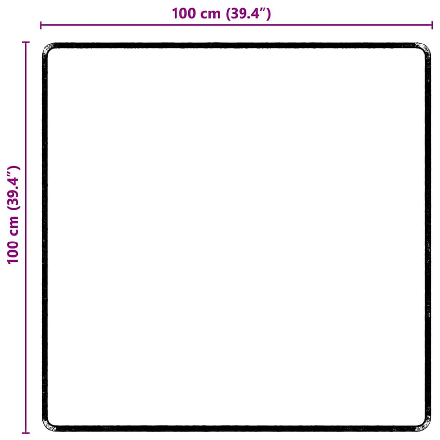 Tapijt Loper Grijs 100 x 100 cm 100% Polypropylene Tuft