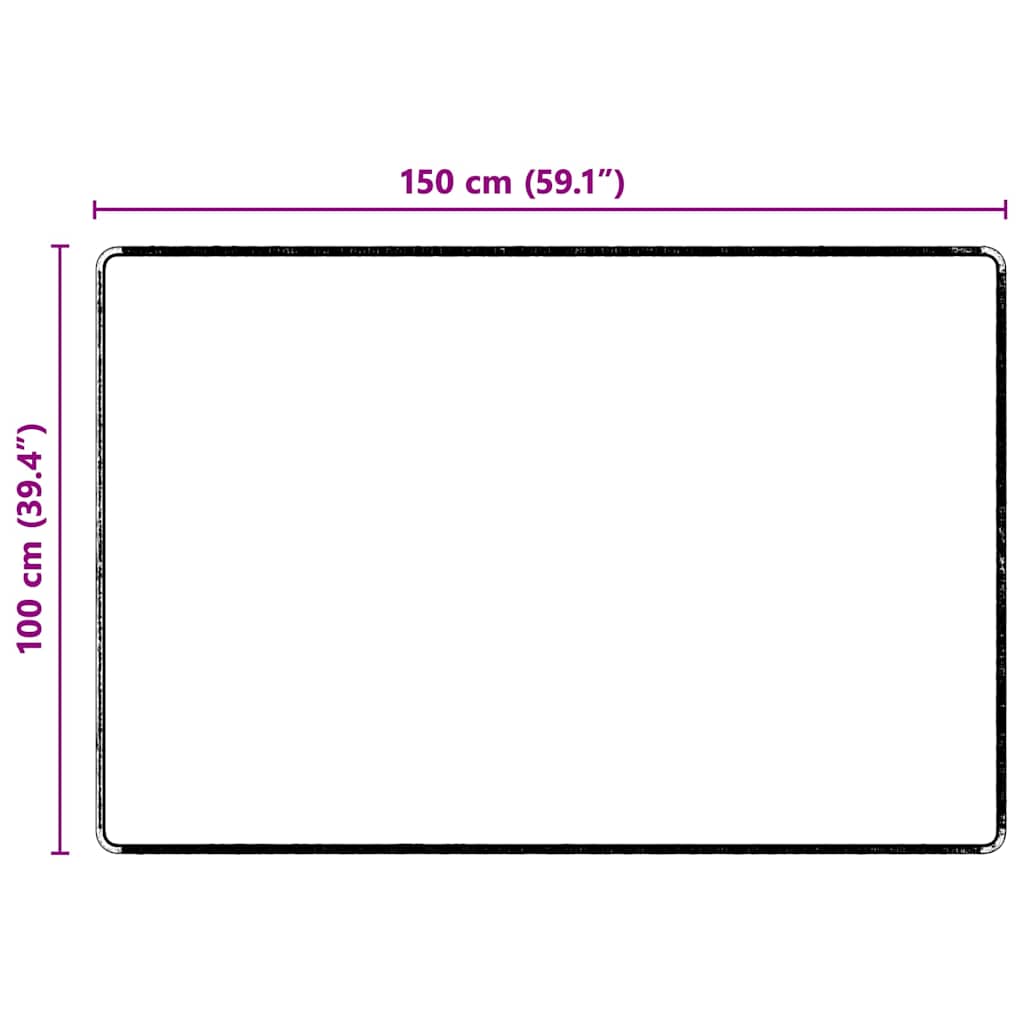 Tapijt Loper Grijs 100 x 150 cm 100% Polypropylene Tuft