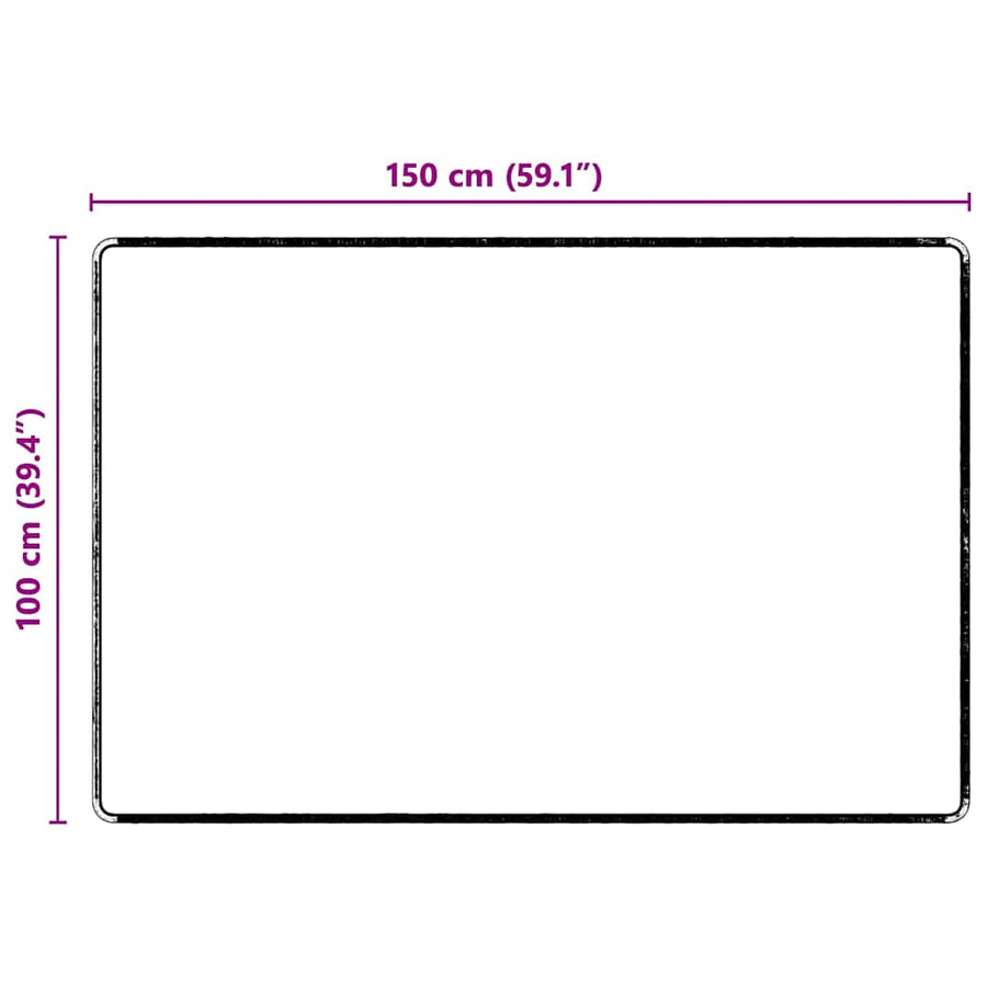 Tapijt Loper Grijs 100 x 150 cm 100% Polypropylene Tuft