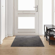 Tapijt loper grijs 100 x 250 cm polypropyleen