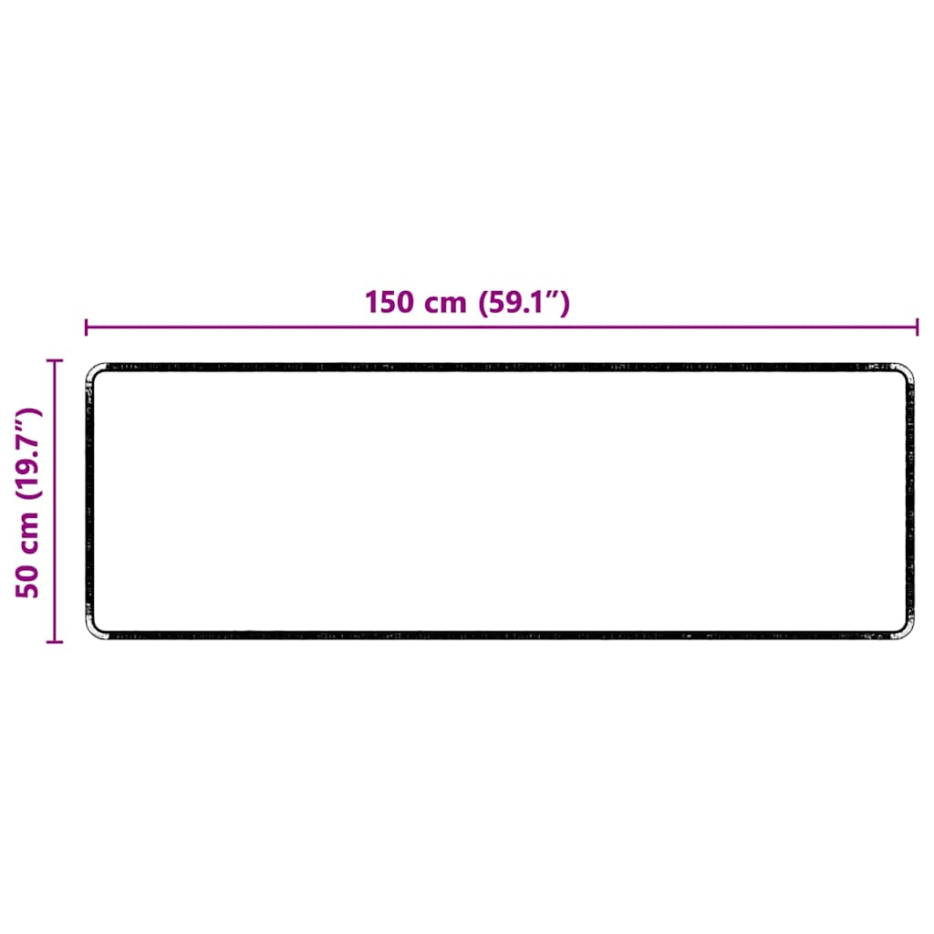 Tapijt Loper Zwart 50 x 150 cm 100% Polypropylene Tuft