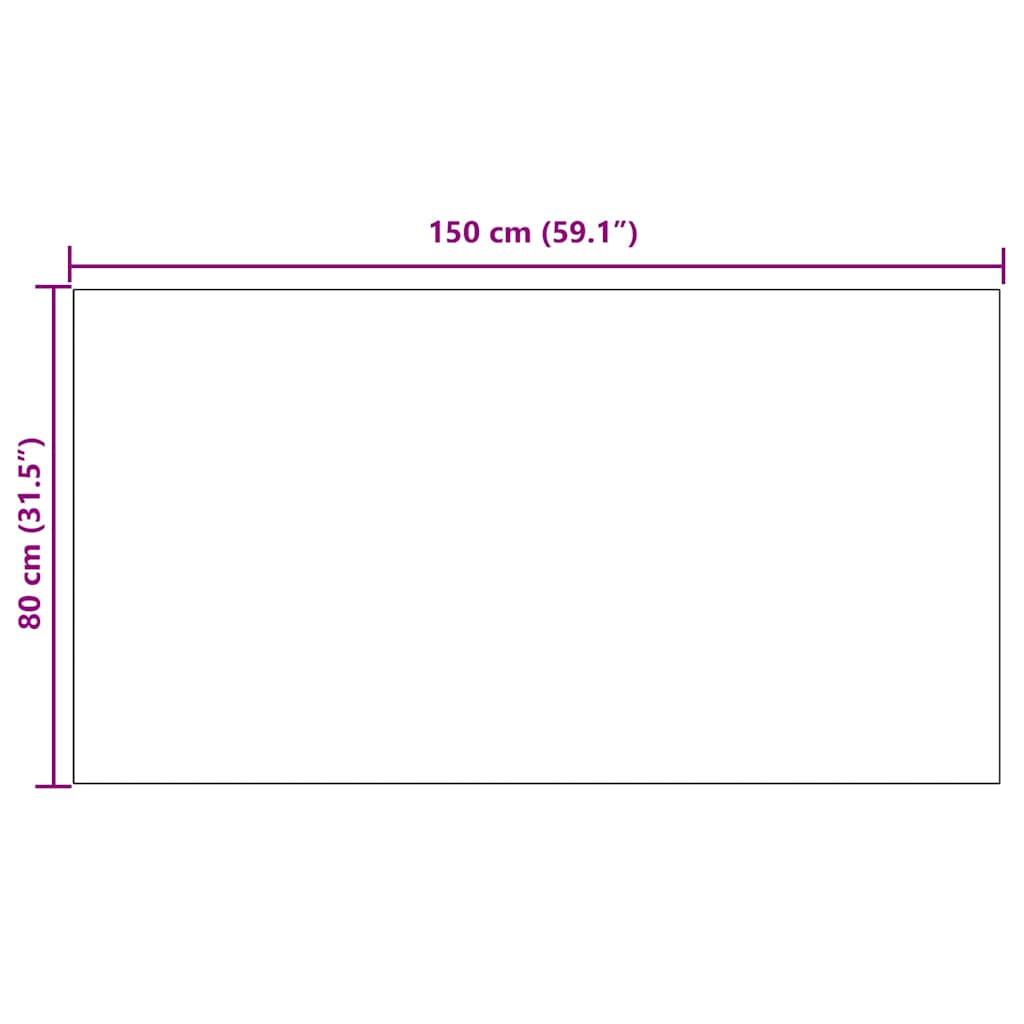 Tapijt Loper Grijs 80 x 150 cm Stof