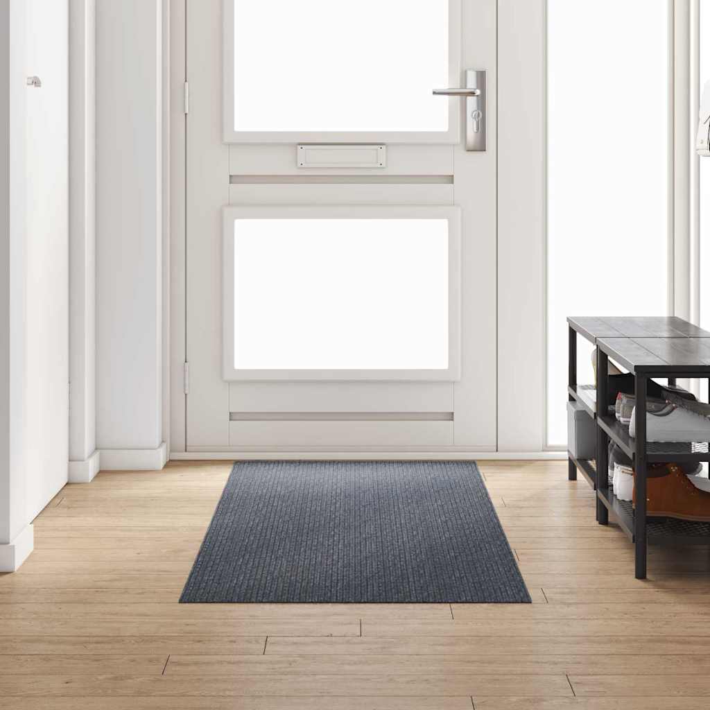Tapijt Loper Grijs 80 x 250 cm Stof