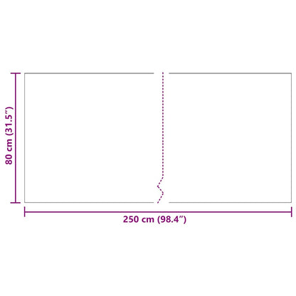 Tapijt Loper Grijs 80 x 250 cm Stof