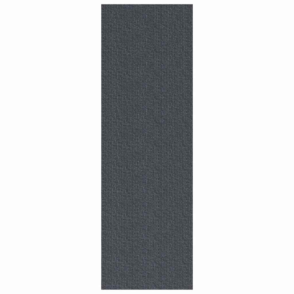 Tapijt Loper Grijs 80 x 250 cm Stof