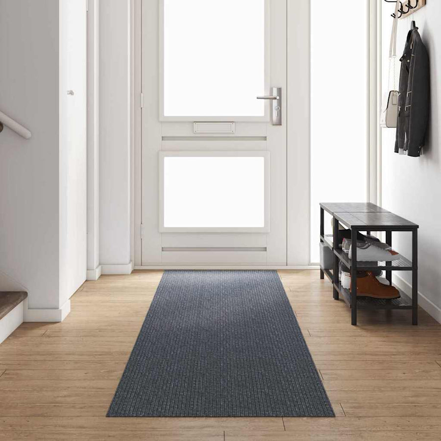 Tapijt Loper Grijs 80 x 400 cm Stof