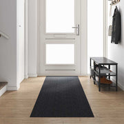 Tapijt loper antraciet 80x400 cm stof