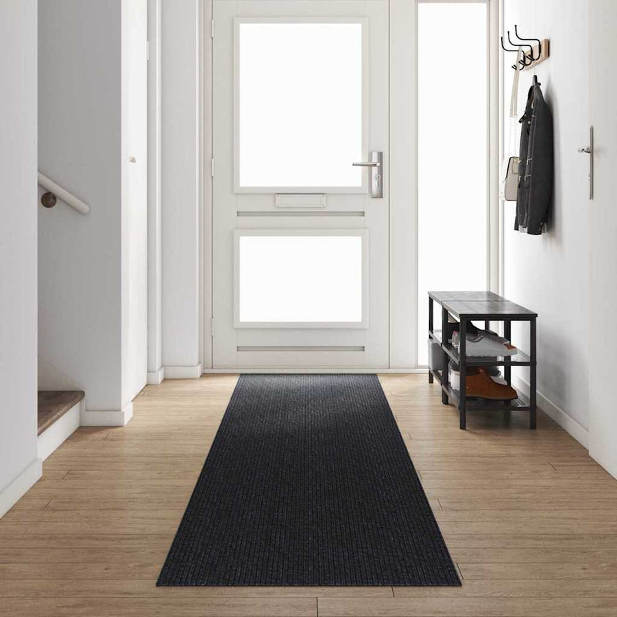 Tapijt Loper Antraciet 80 x 500 cm Stof
