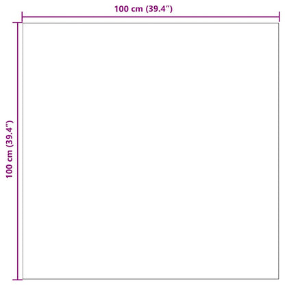 Tapijt Loper Lichtgrijs 100 x 100 cm Stof