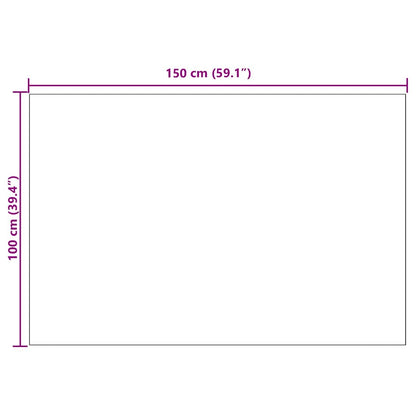 Tapijt Loper Lichtgrijs 100 x 150 cm Stof