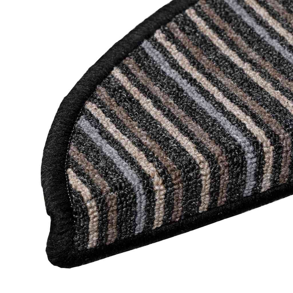 Zelfklevende Trapmatten 15 pcs Antraciet 56 x 17 x 3 cm