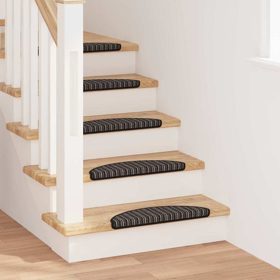 Zelfklevende Trapmatten 15 pcs Antraciet 56 x 17 x 3 cm