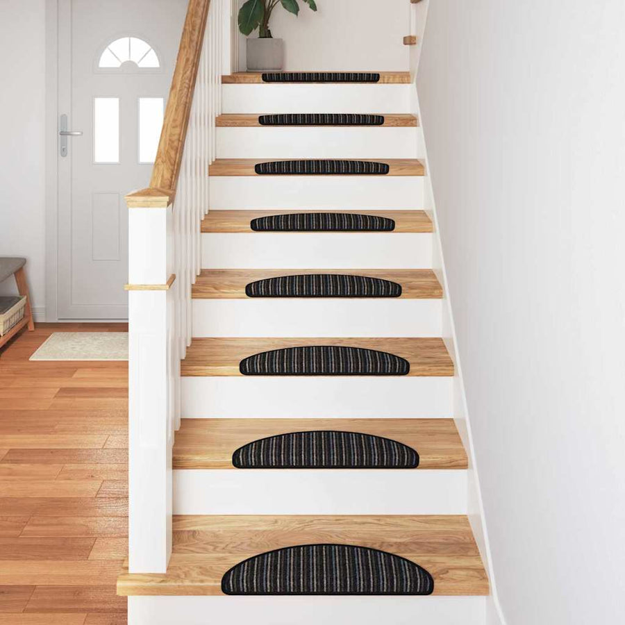 Zelfklevende Trapmatten 15 pcs Antraciet 56 x 17 x 3 cm
