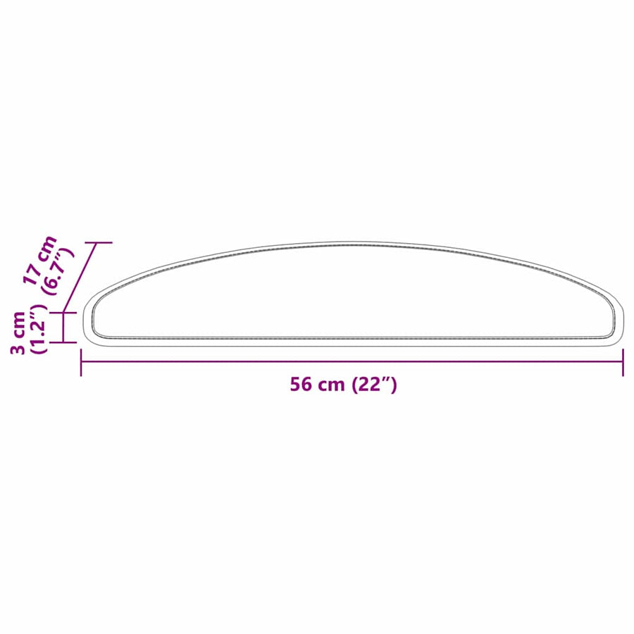 Zelfklevende Trapmatten 15 pcs Antraciet 56 x 17 x 3 cm
