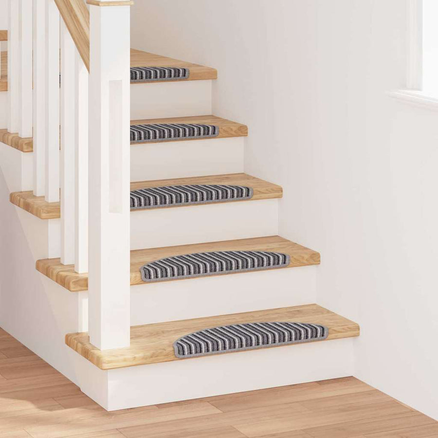 Zelfklevende Trapmatten 15 pcs Grijs 56 x 17 x 3 cm