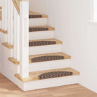 Self-Adhesive Stair Mats 15 pcs Brown 56 x 17 x 3 cm