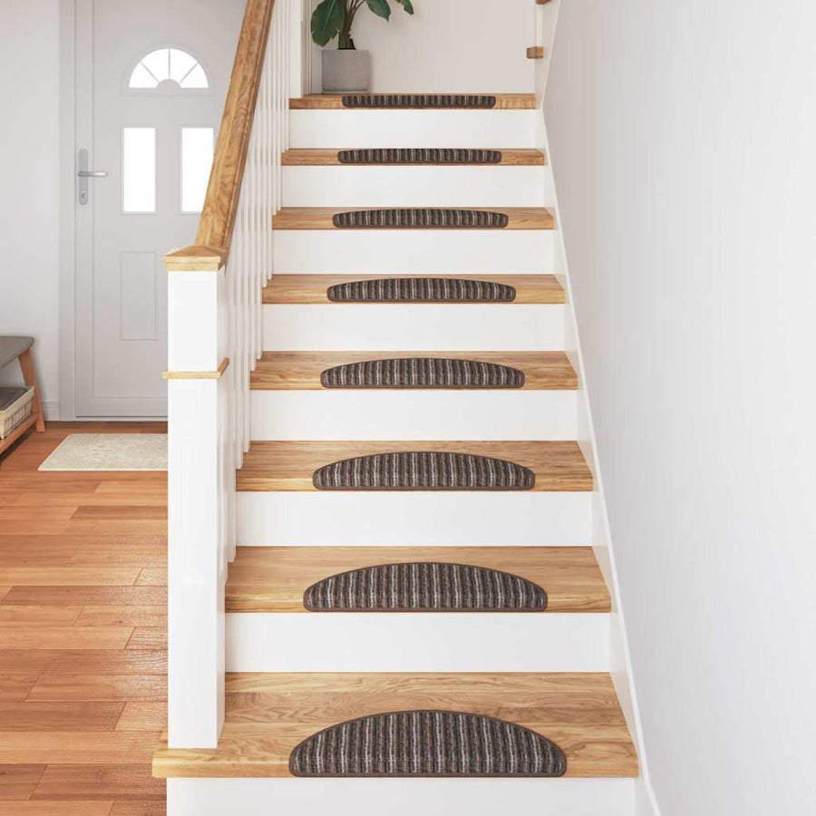 Zelfklevende Trapmatten 15 pcs Bruin 56 x 17 x 3 cm