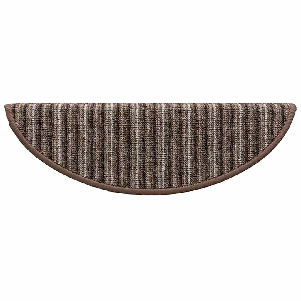Zelfklevende Trapmatten 15 pcs Bruin 56 x 17 x 3 cm