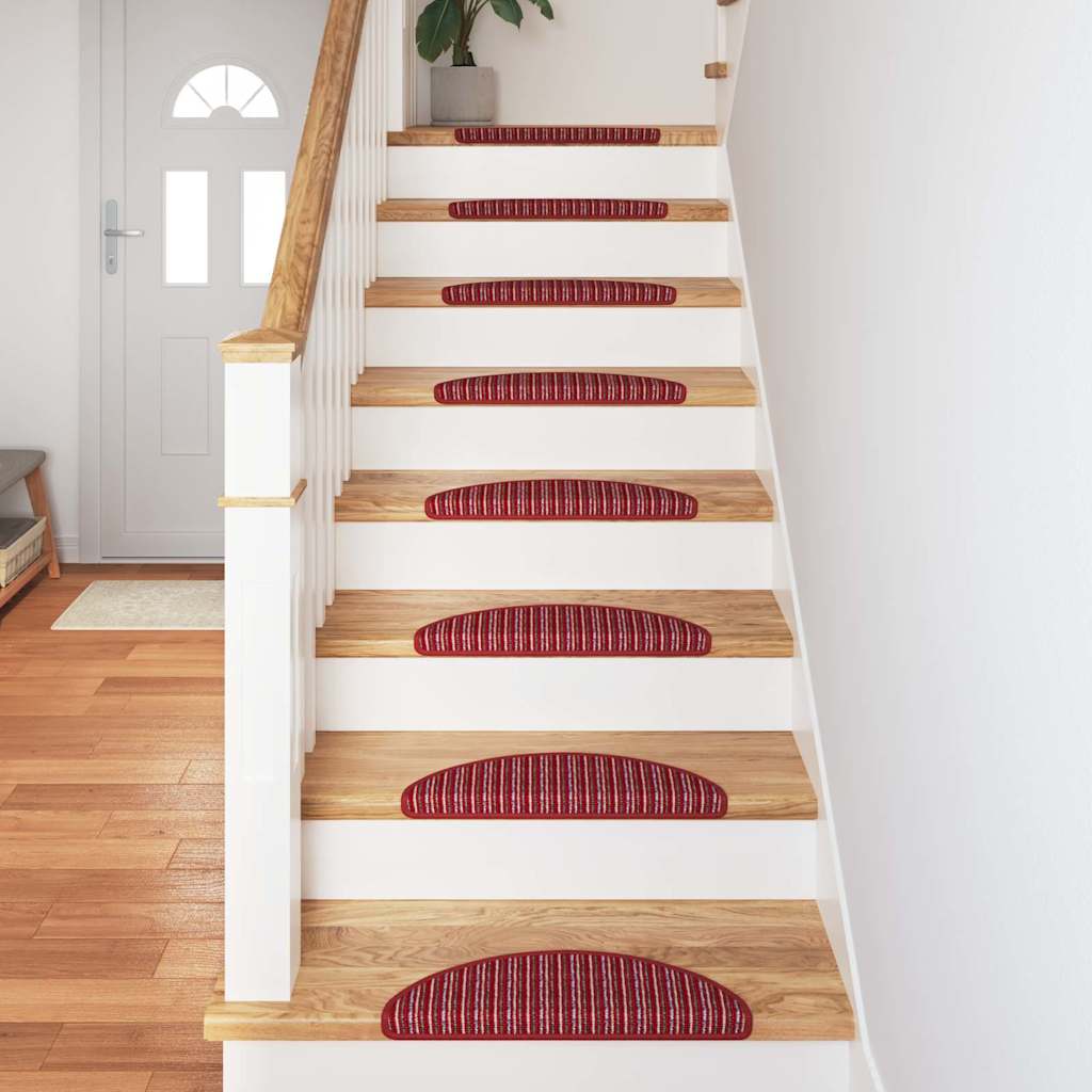 Zelfklevende Trapmatten 15 pcs Rood 56 x 17 x 3 cm