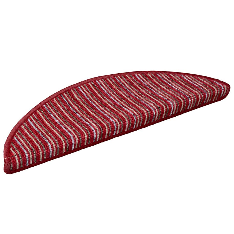 Zelfklevende Trapmatten 15 pcs Rood 56 x 17 x 3 cm