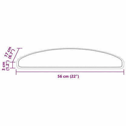 Zelfklevende Trapmatten 15 pcs Rood 56 x 17 x 3 cm