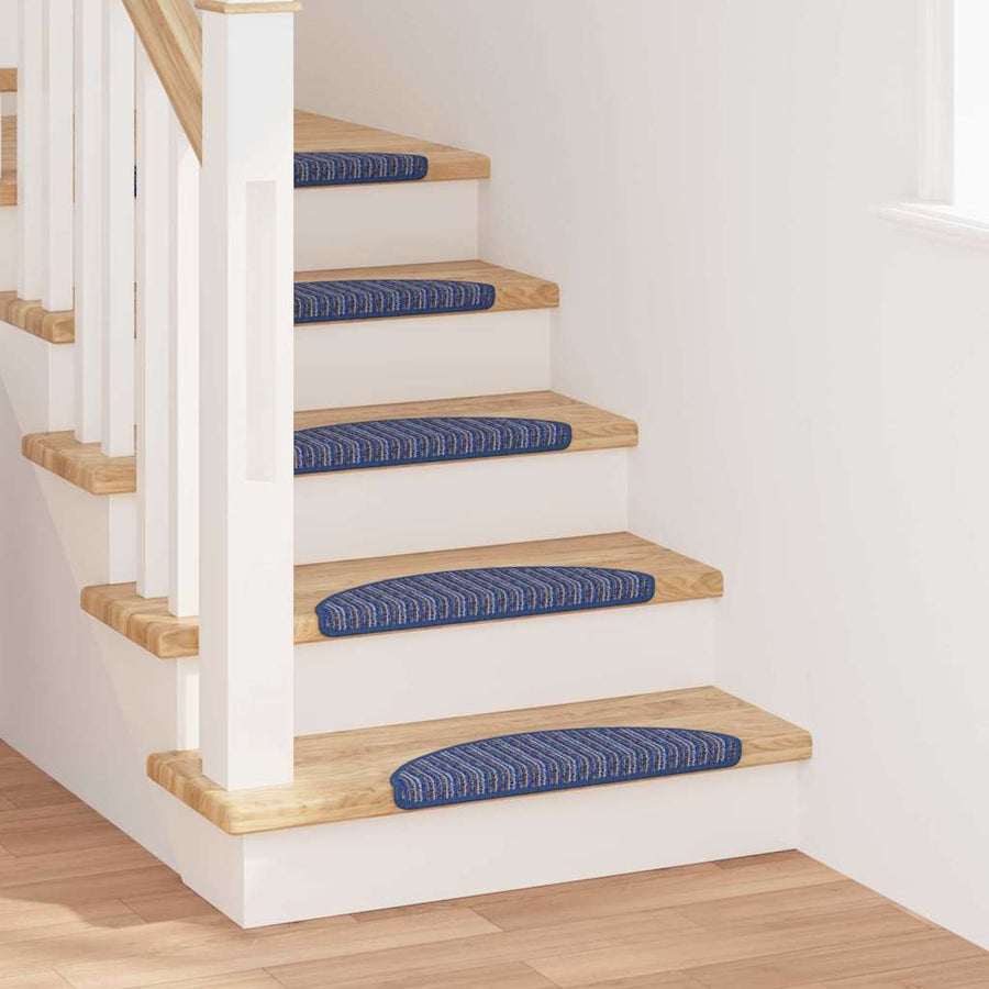 Zelfklevende Trapmatten 15 pcs Blauw 56 x 17 x 3 cm
