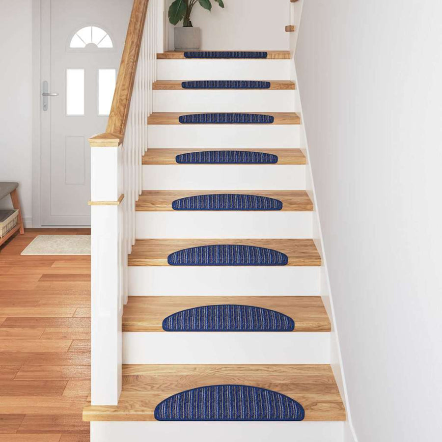 Zelfklevende Trapmatten 15 pcs Blauw 56 x 17 x 3 cm