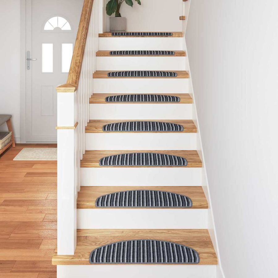Zelfklevende Trapmatten 15 pcs Grijs 65 x 21 x 4 cm