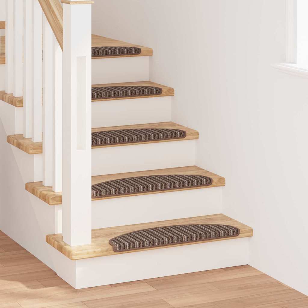 Zelfklevende Trapmatten 15 pcs Bruin 65 x 21 x 4 cm