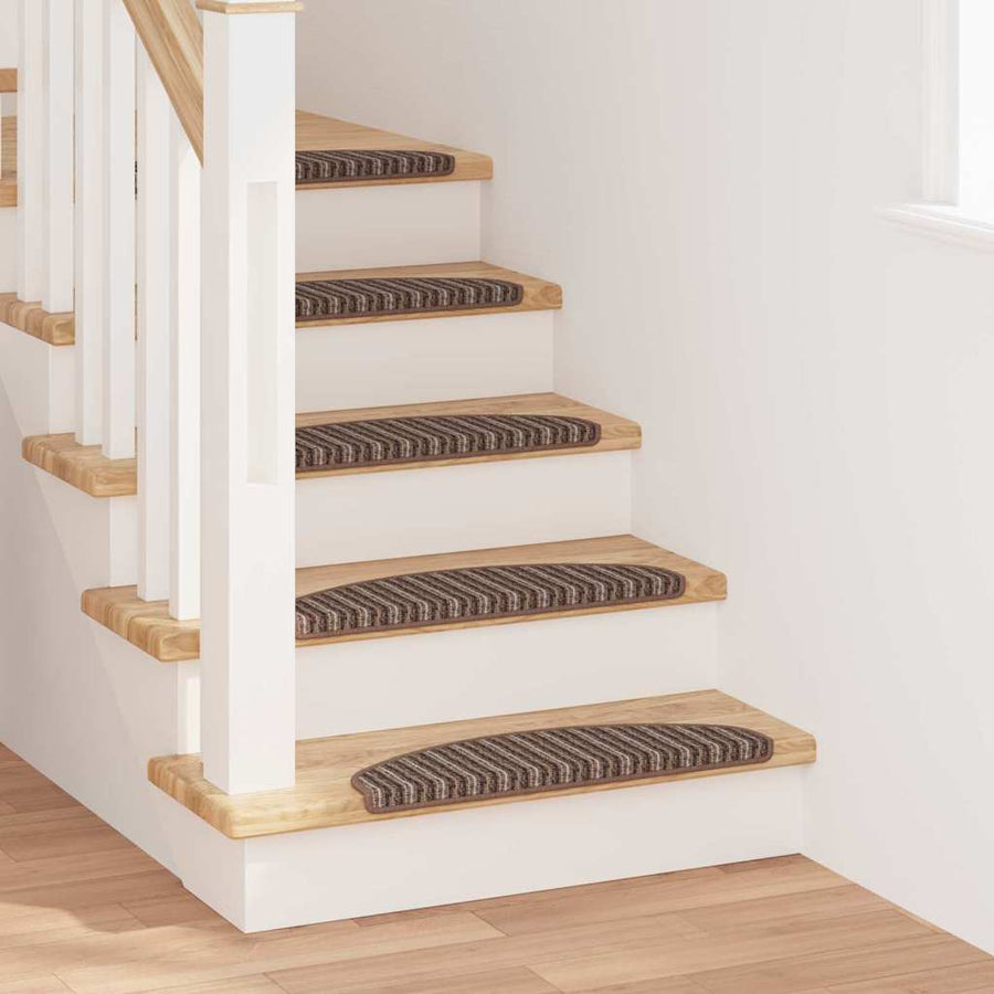 Zelfklevende Trapmatten 15 pcs Bruin 65 x 21 x 4 cm