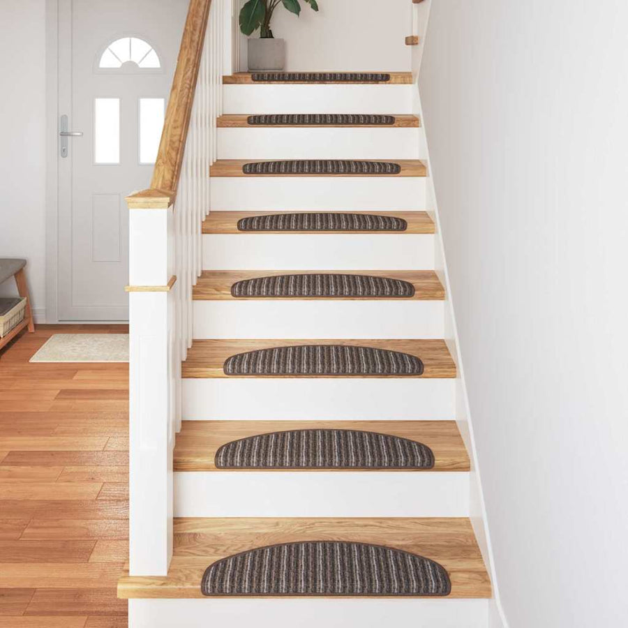 Zelfklevende Trapmatten 15 pcs Bruin 65 x 21 x 4 cm