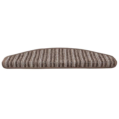 Zelfklevende Trapmatten 15 pcs Bruin 65 x 21 x 4 cm