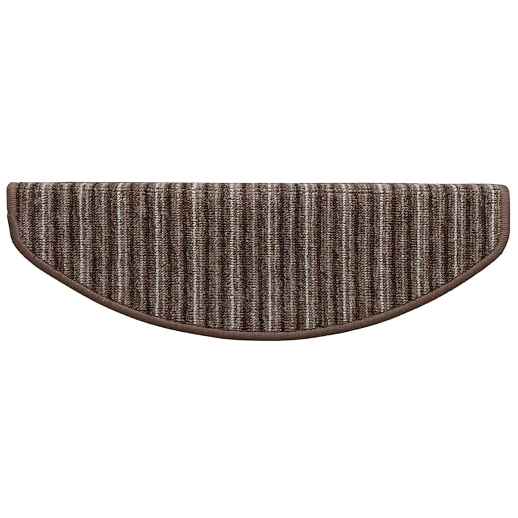 Zelfklevende Trapmatten 15 pcs Bruin 65 x 21 x 4 cm