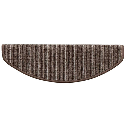 Zelfklevende Trapmatten 15 pcs Bruin 65 x 21 x 4 cm