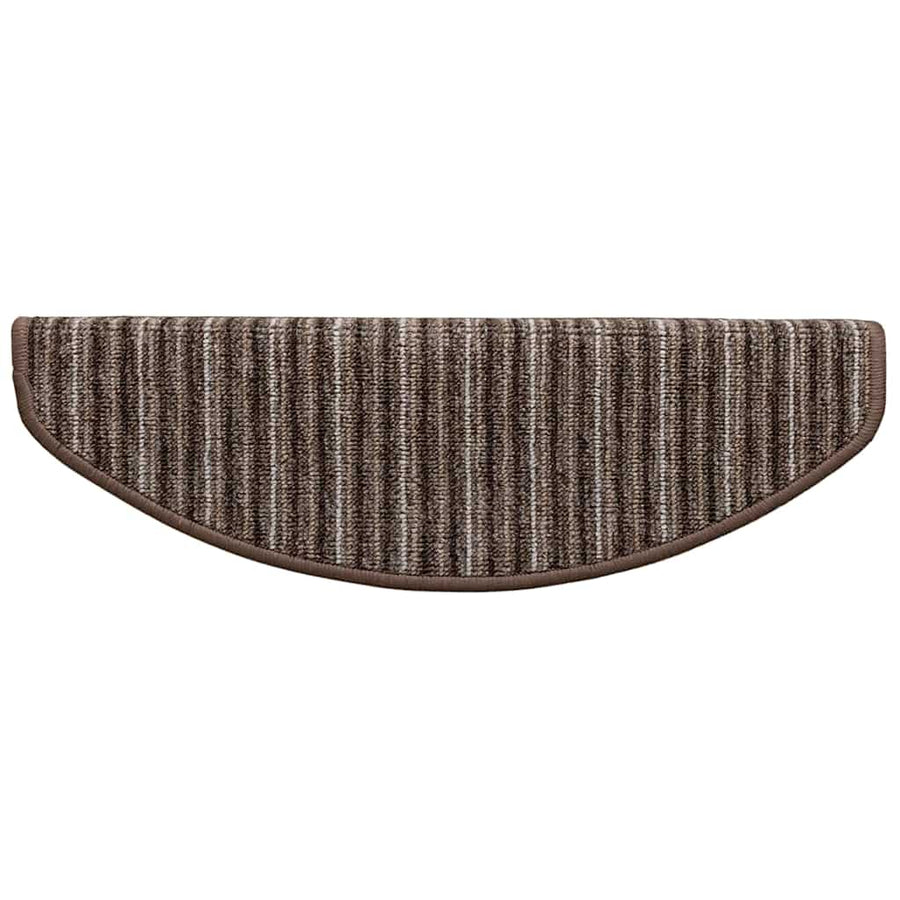 Zelfklevende Trapmatten 15 pcs Bruin 65 x 21 x 4 cm