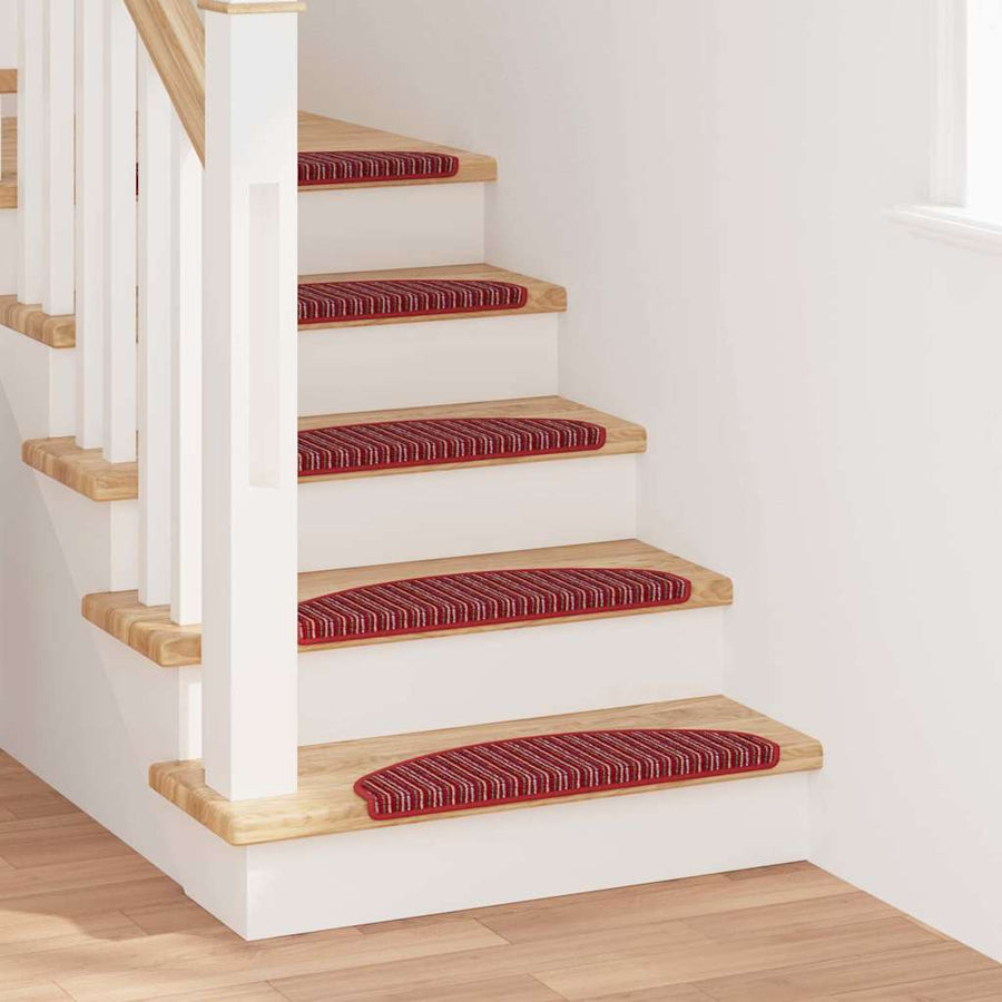 Zelfklevende Trapmatten 15 pcs Rood 65 x 21 x 4 cm