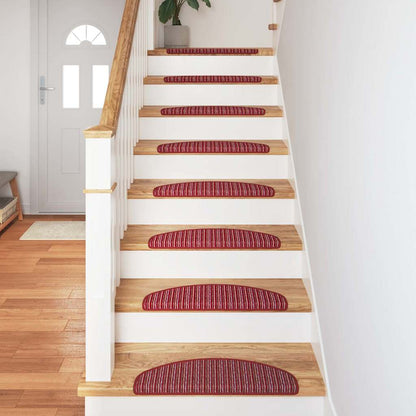 Zelfklevende Trapmatten 15 pcs Rood 65 x 21 x 4 cm