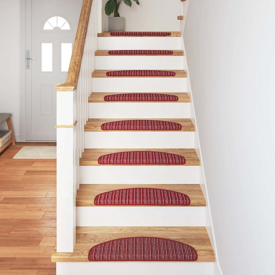 Zelfklevende Trapmatten 15 pcs Rood 65 x 21 x 4 cm