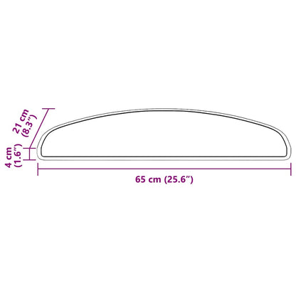 Zelfklevende Trapmatten 15 pcs Rood 65 x 21 x 4 cm