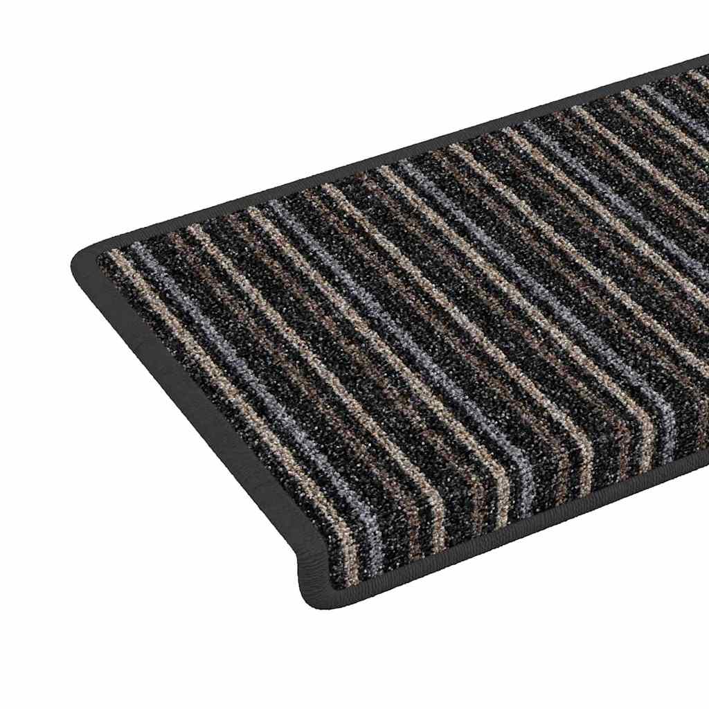 Zelfklevende Trapmatten 15 pcs Antraciet 65 x 21 x 4 cm